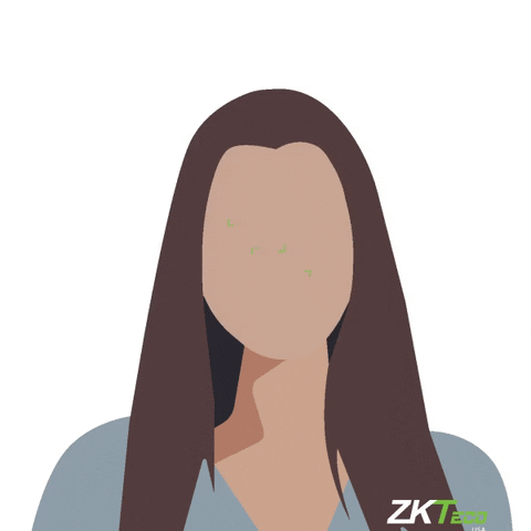 Gif animé d'une femme qui se fait scanner le visage.