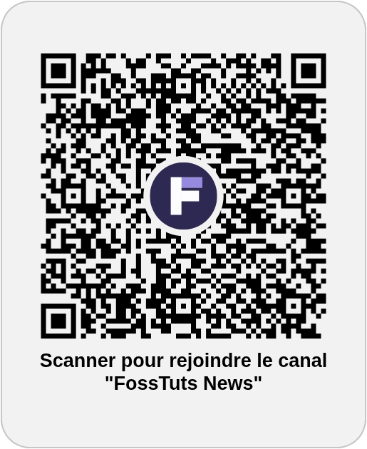 QRcode d'invitation au canal Fosstuts News